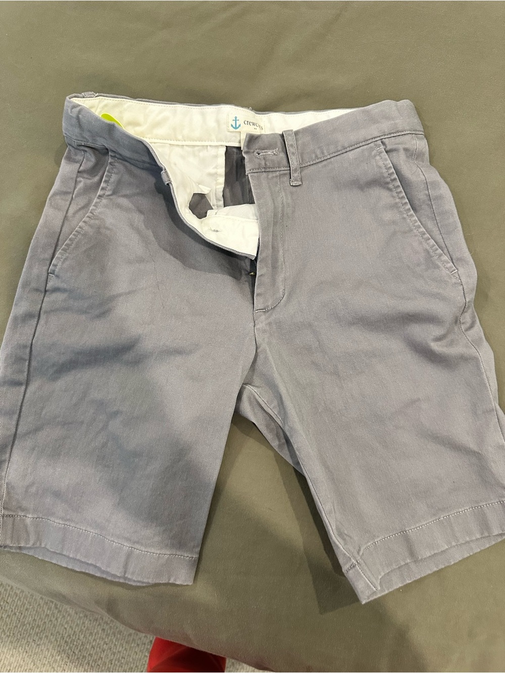 Crewcuts Light Gray Flat Front Chino Shorts